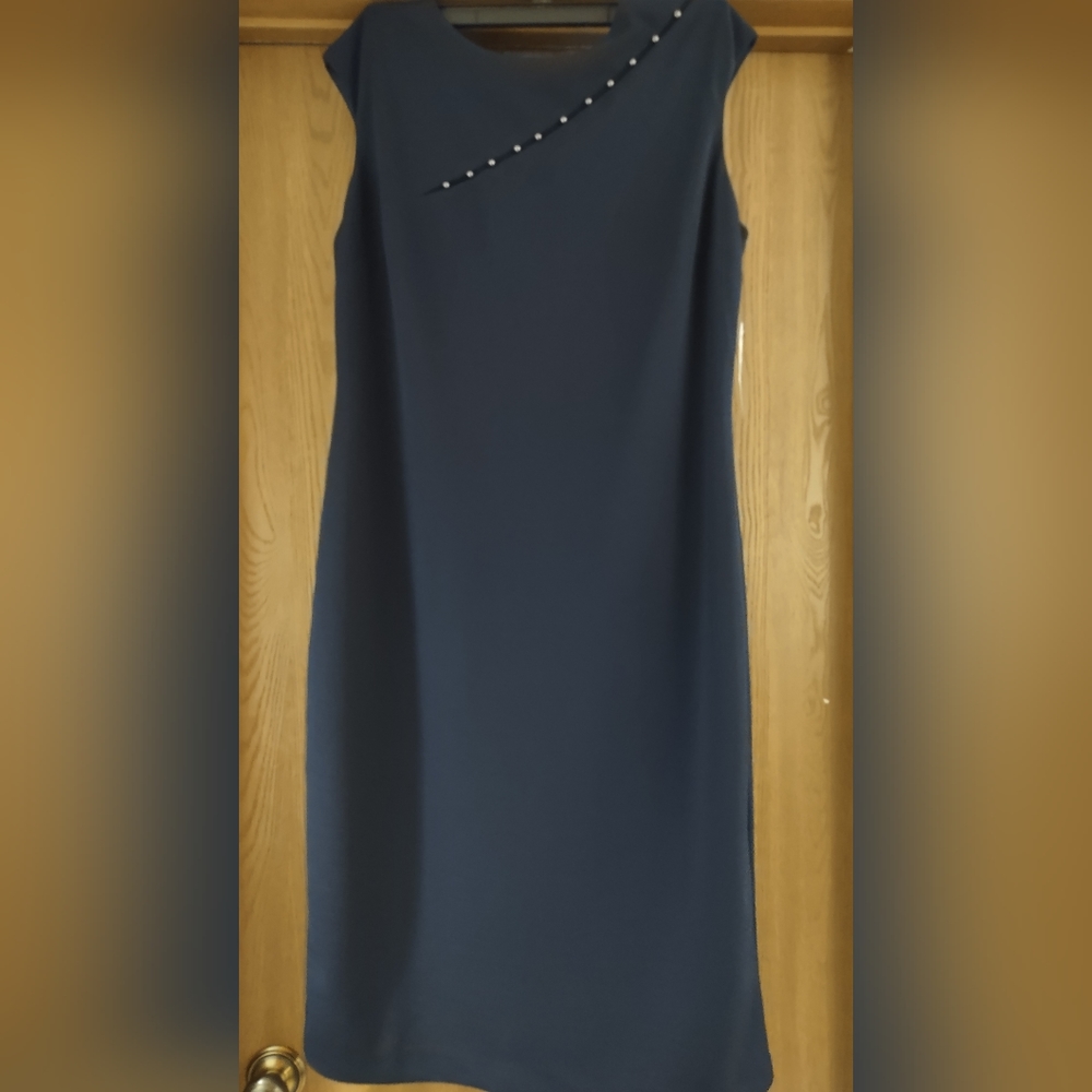 Donna Ricco Navy Sleeveless Dress
